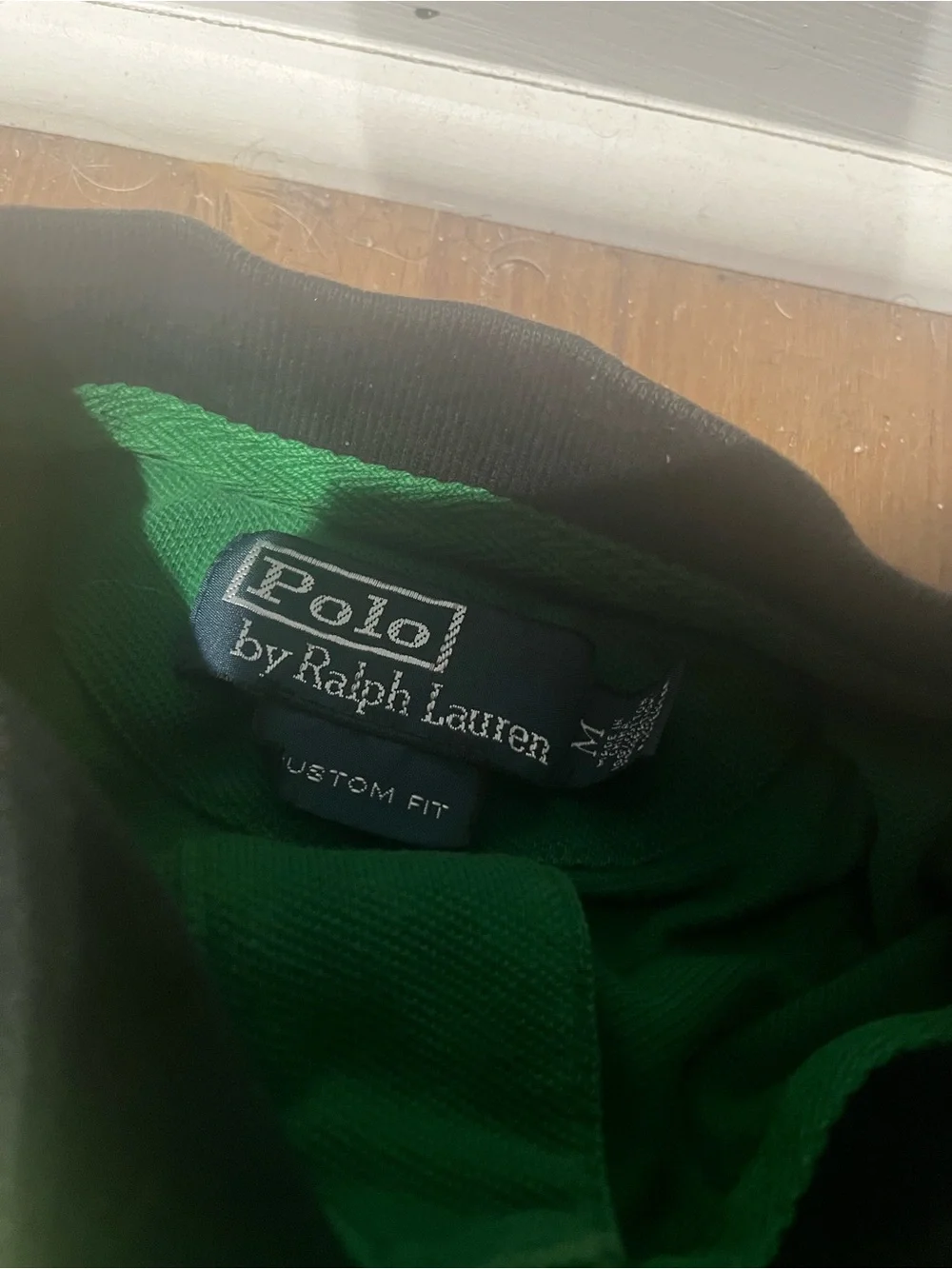 Ralph Lauren Green Polo Shirt with Yellow Accents & South Africa Patch